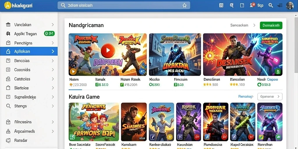 Tampilan menu utama AJAIB11 yang menarik dan mudah dinavigasi.