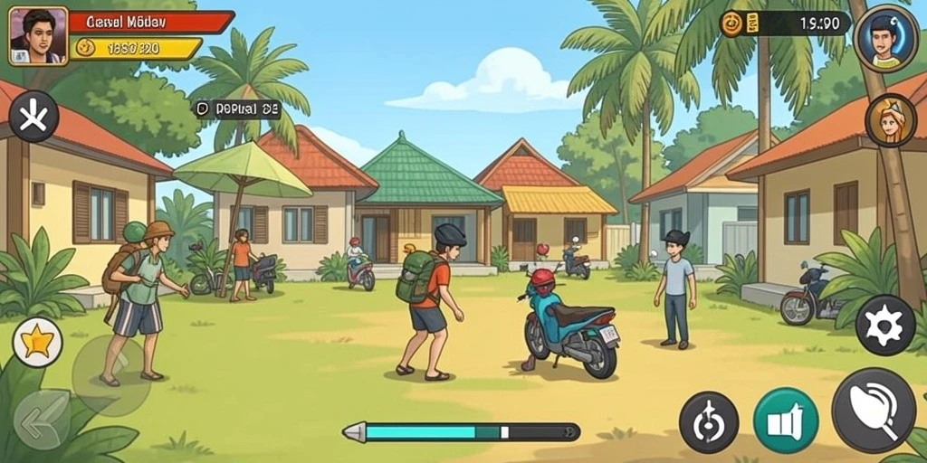 Tampilan grafis menarik dari karakter utama.