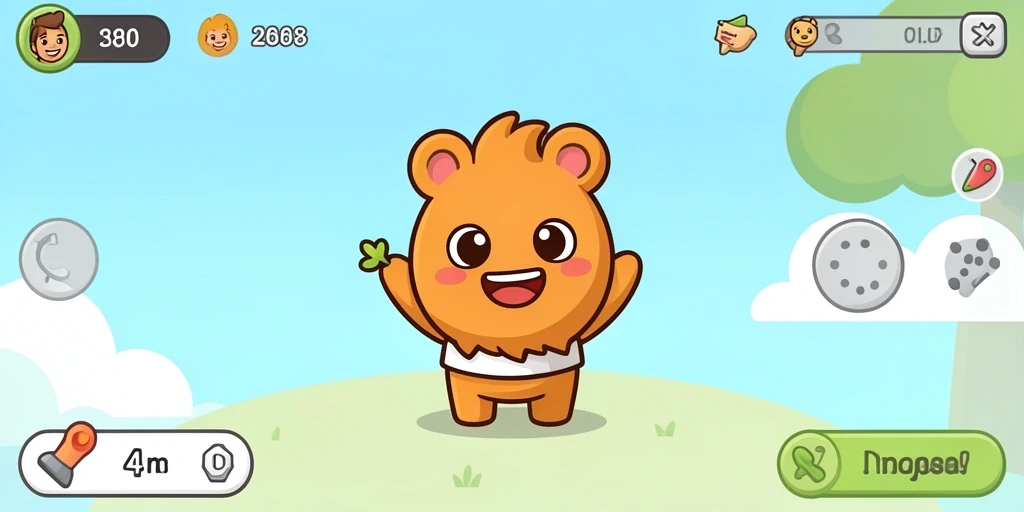Tampilan awal game yang menawan dan penuh warna.