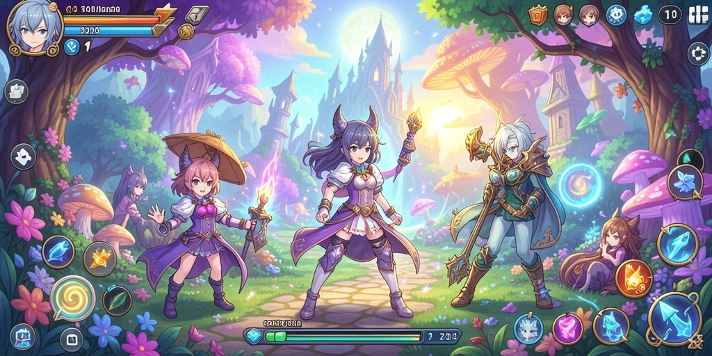 Tampilan utama game dengan karakter yang menarik.